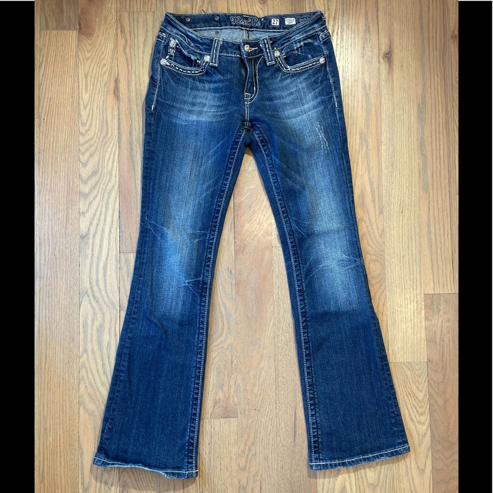 Miss me boot cut dark wash jeans size 27